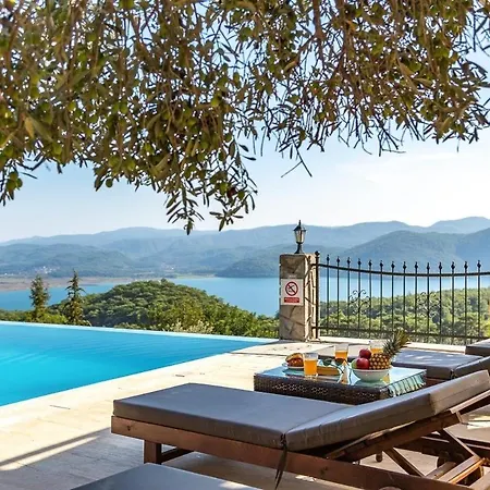 Infinity Pool Panoramic View In Akyaka - Ula Villa